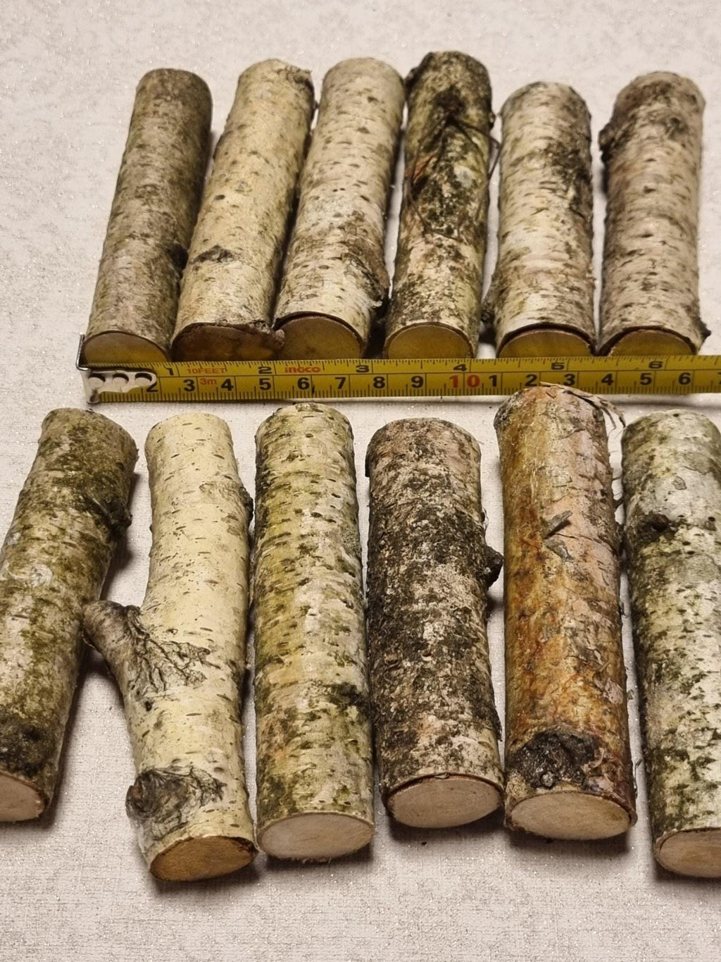 Birch Wood Sticks – Small Logs for Arts, Crafts, 12-Piece Set, Untreated Lithuanian Wood