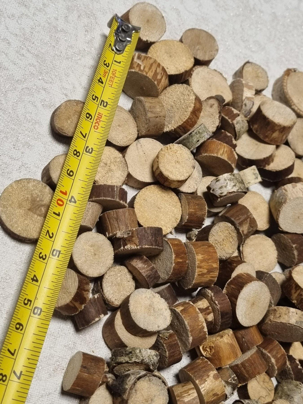 130 Small Birch Wood Slices – Barkless Craft Rounds