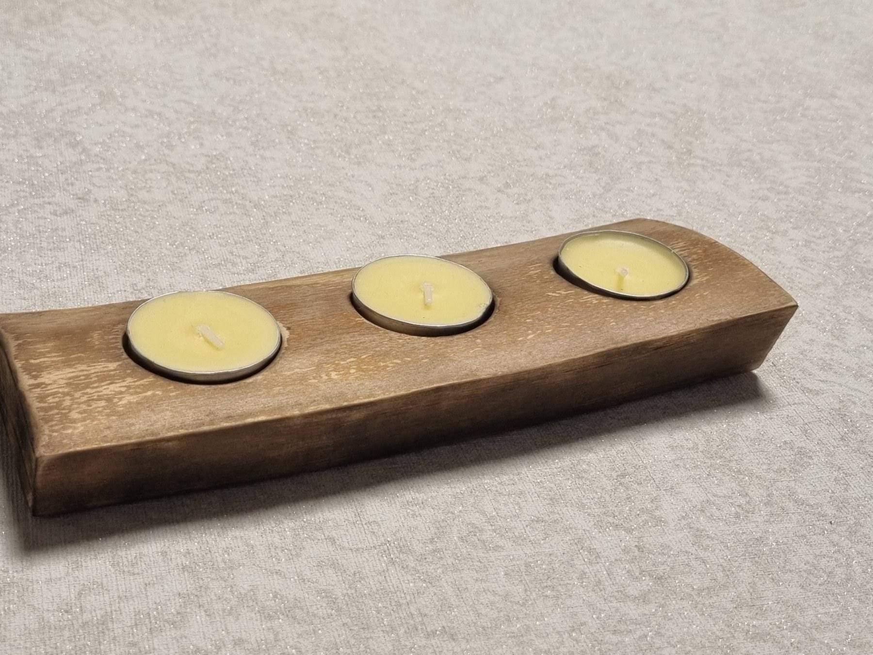 Candle Holder - Handmade Natural - Minimalist Lithuanian Home Decor