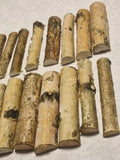 20 Birch Wood Half Logs, 4" White Birch Branches for Crafts, Natural Birch Sticks, Rustic Wedding Decor, DIY Wood Supplies