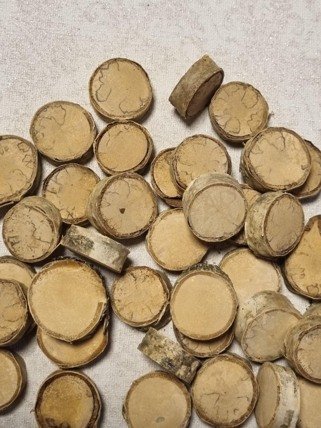 Set of 35 Dried Birch Wood Slices for Crafts - Smooth & Polished Natural Wooden Circles - Rustic Wedding Decor