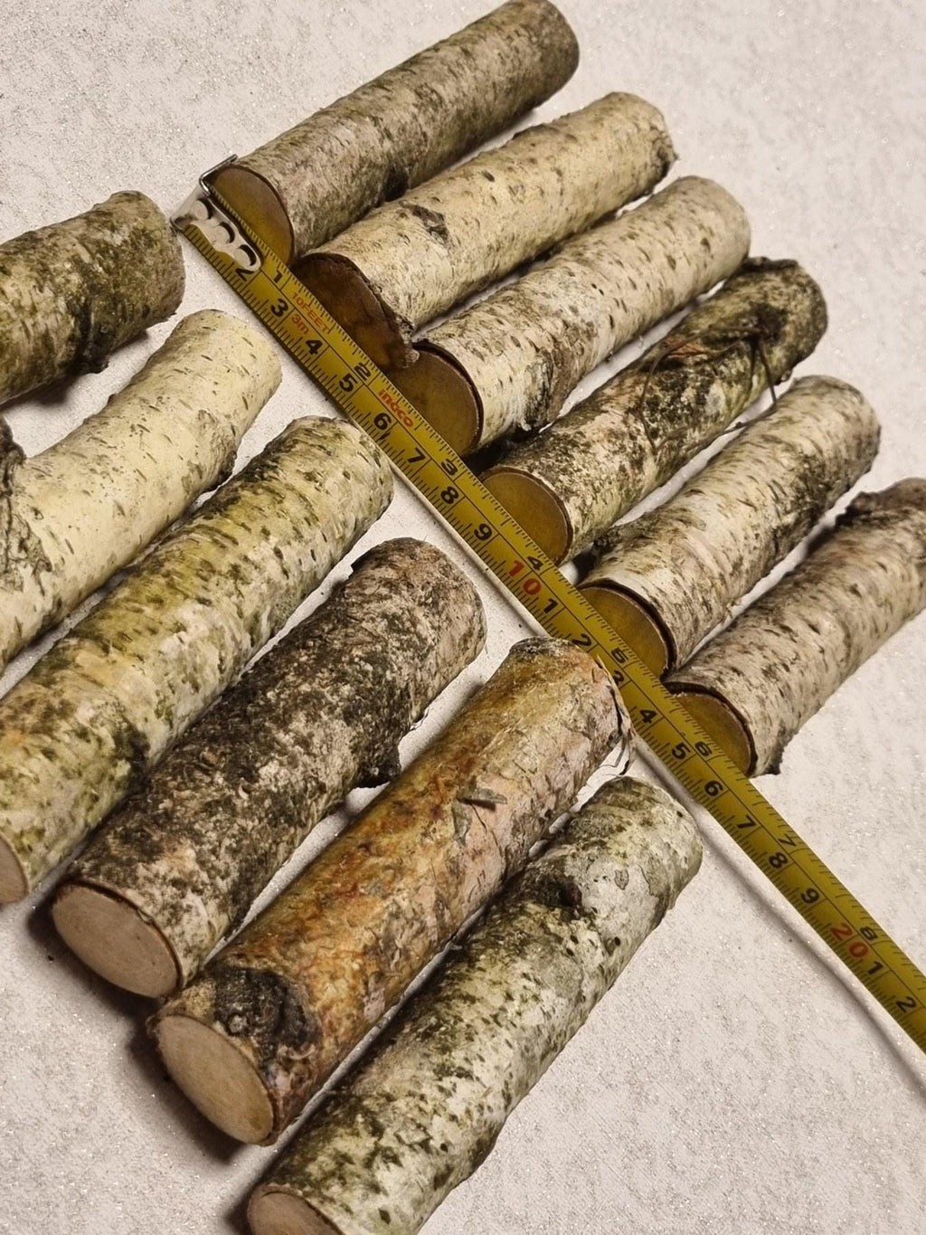 Birch Wood Sticks – Small Logs for Arts, Crafts, 12-Piece Set, Untreated Lithuanian Wood