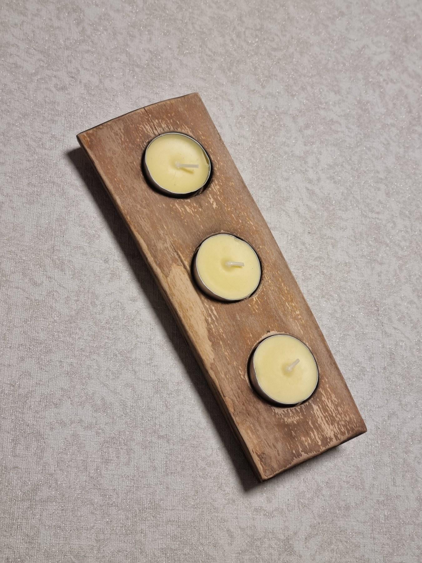 Candle Holder - Handmade Natural - Minimalist Lithuanian Home Decor