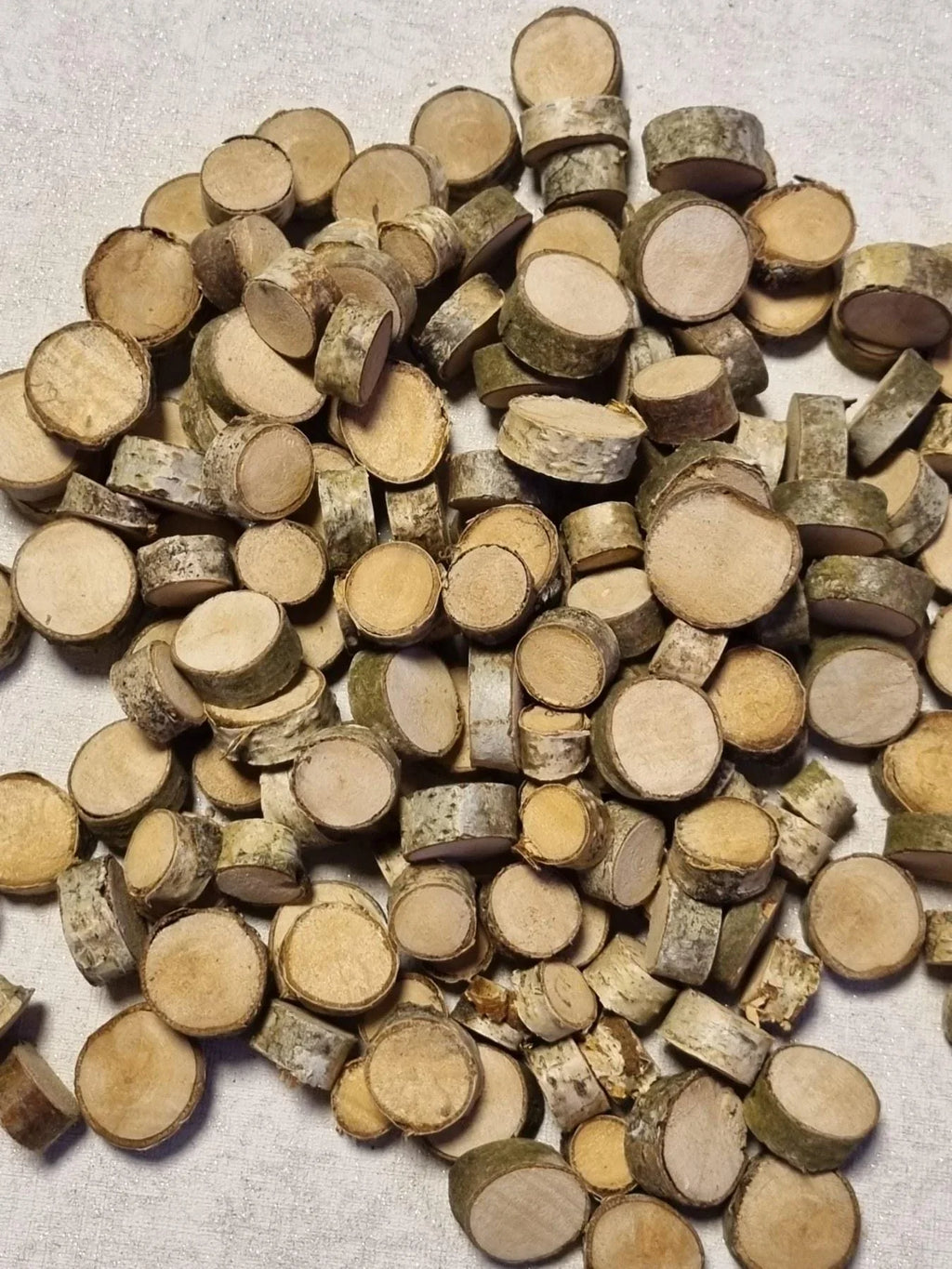 150 Birch Wood Slices with Bark | Rustic Small Wood Discs for Crafts