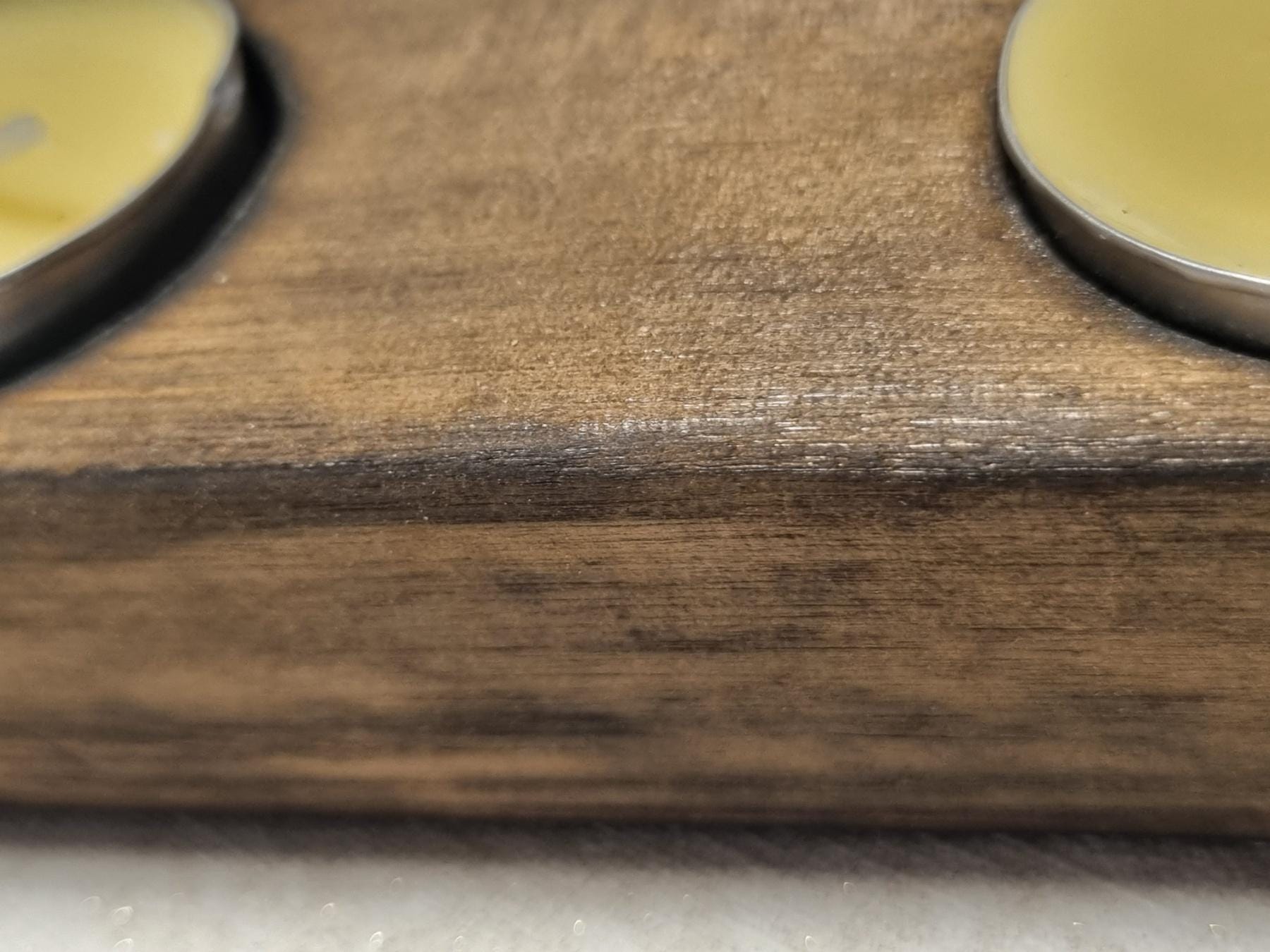 Tea Light Candle Holder, Handmade Wood Centerpiece