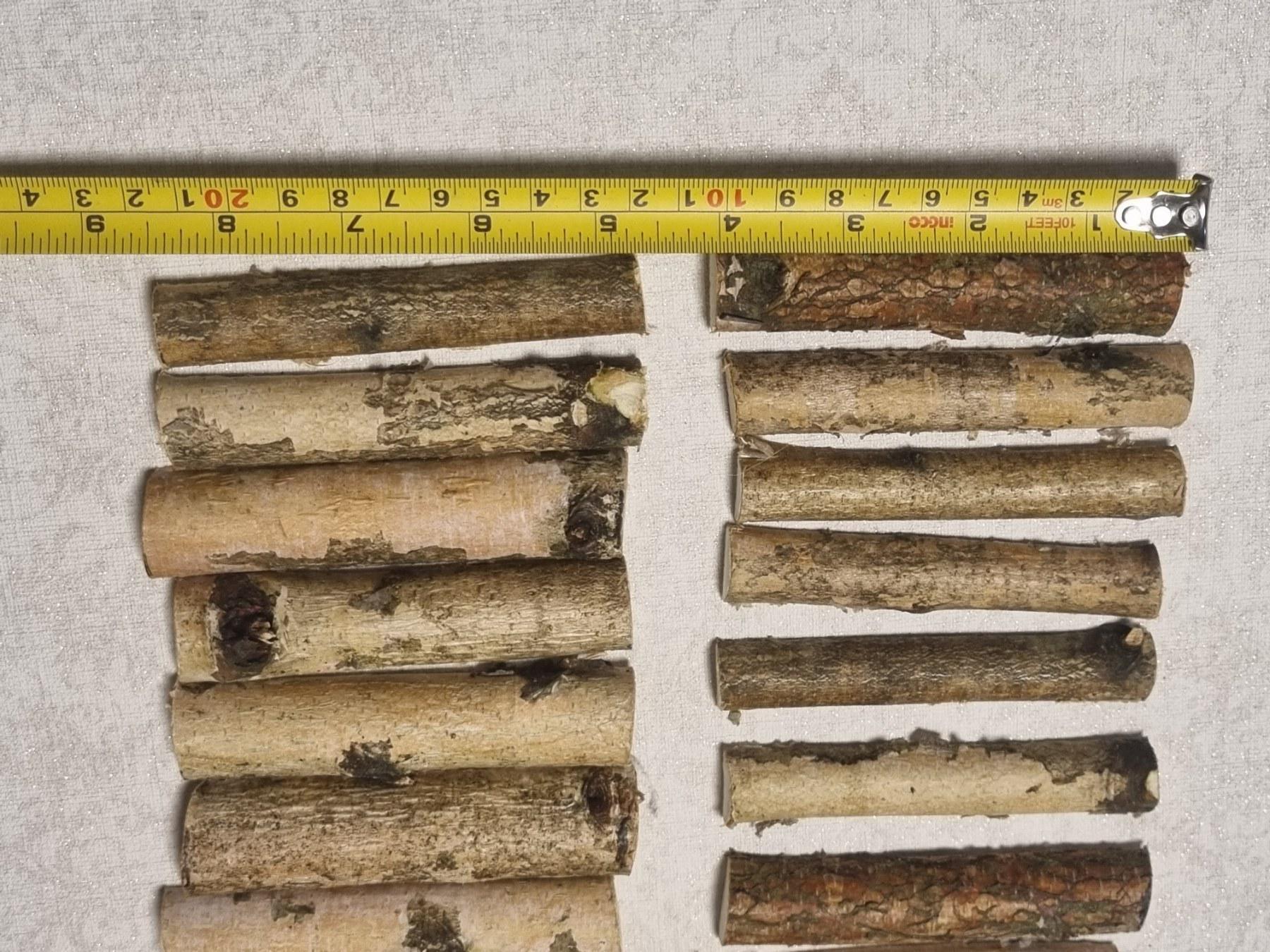 20 Birch Wood Half Logs, 4" White Birch Branches for Crafts, Natural Birch Sticks, Rustic Wedding Decor, DIY Wood Supplies