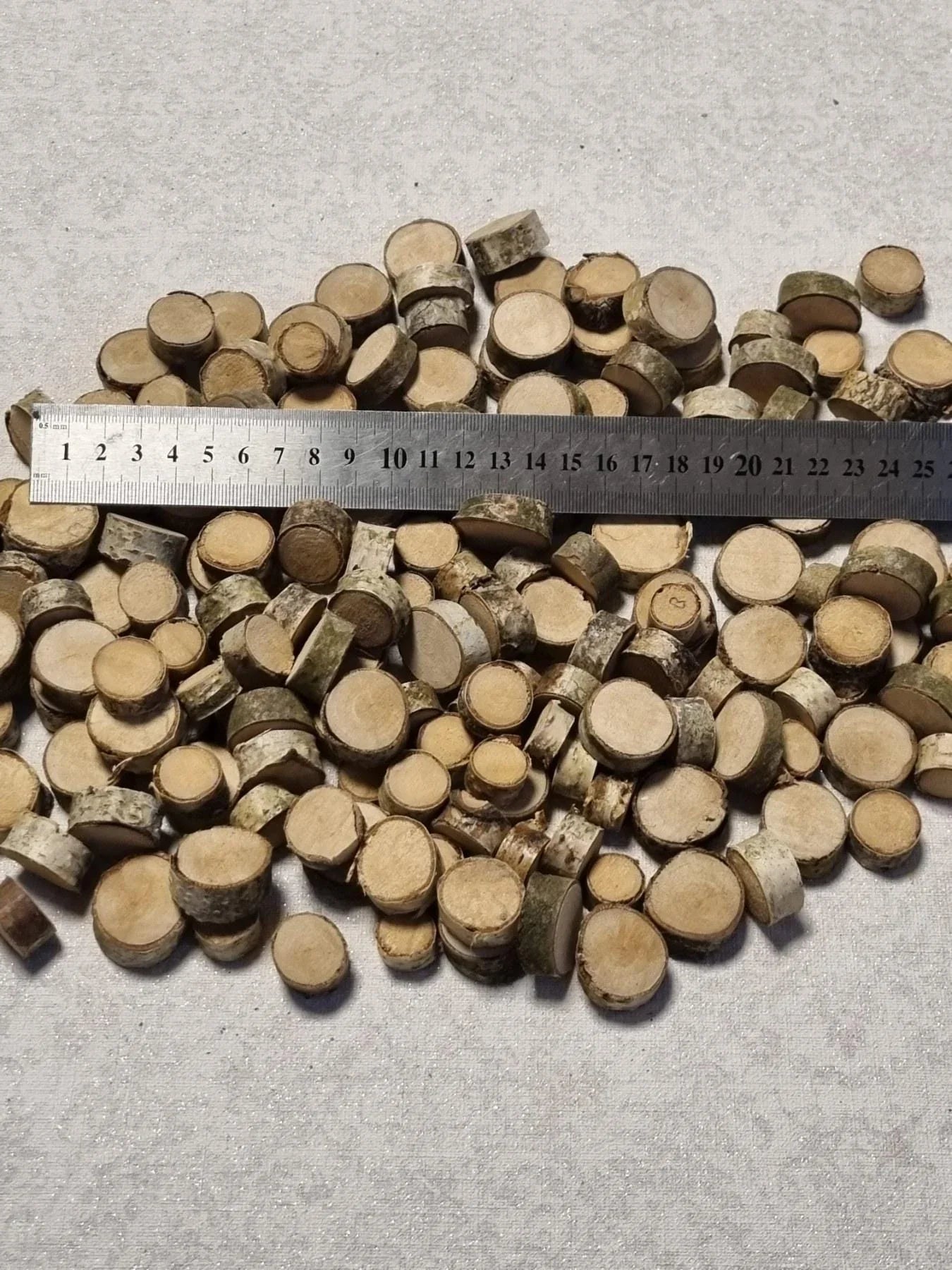150 Birch Wood Slices with Bark | Rustic Small Wood Discs for Crafts
