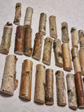 25 Birch Branch Halves, 4" Natural White Birch Wood Logs for Crafts, Rustic Wedding Decor, Birch Bark Sticks, DIY Woodworking Supplies