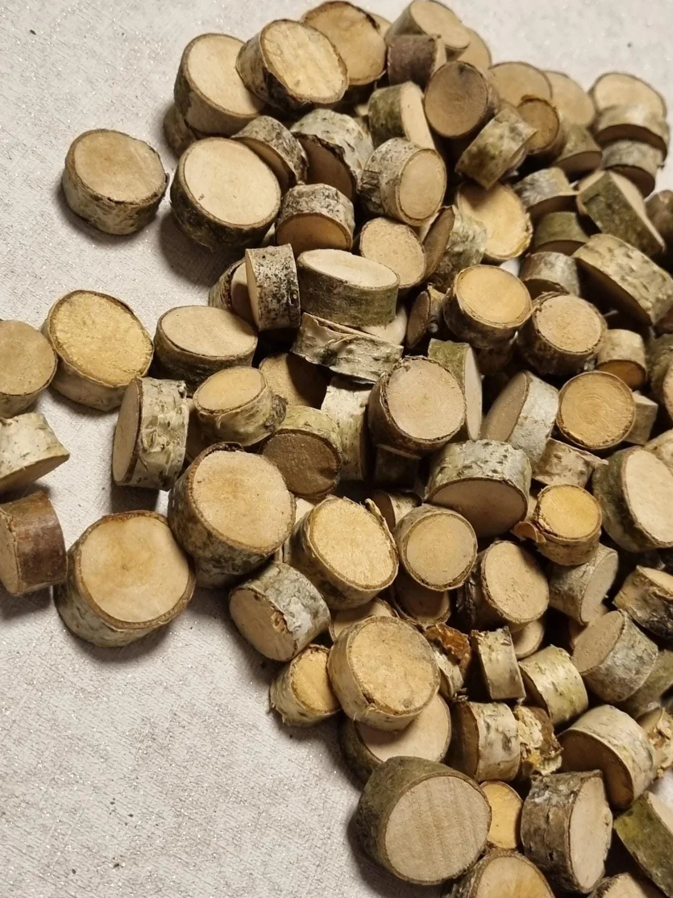 150 Birch Wood Slices with Bark | Rustic Small Wood Discs for Crafts