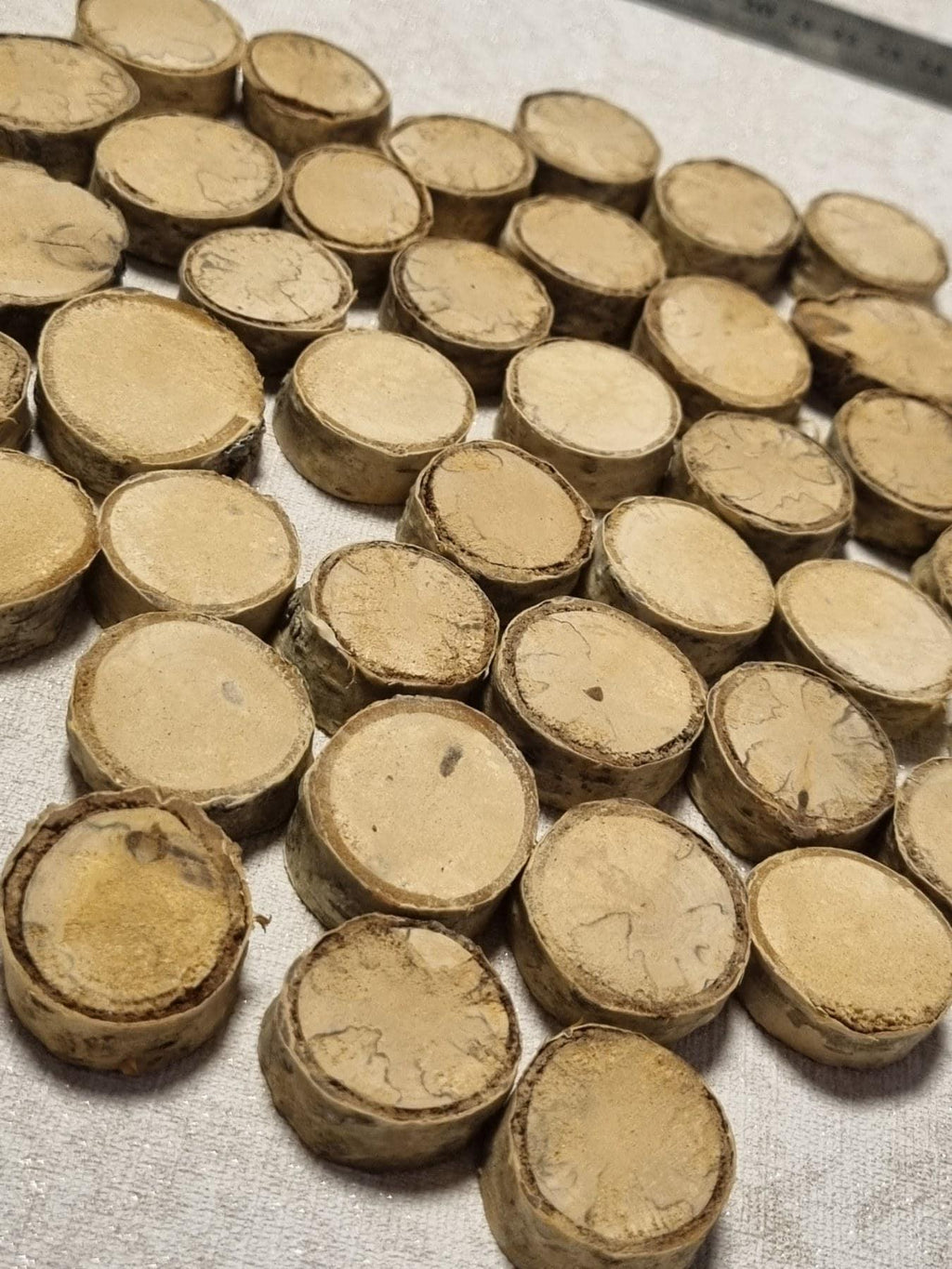 Set of 35 Dried Birch Wood Slices for Crafts - Smooth & Polished Natural Wooden Circles - Rustic Wedding Decor