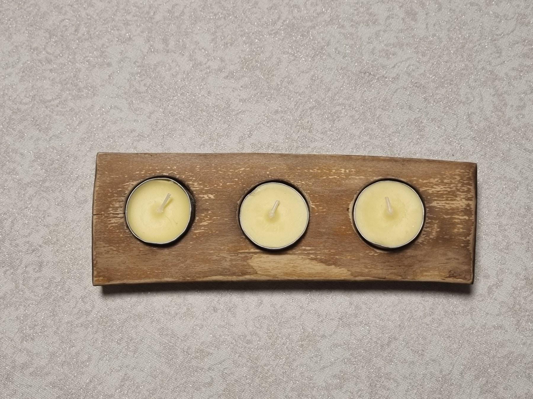 Candle Holder - Handmade Natural - Minimalist Lithuanian Home Decor