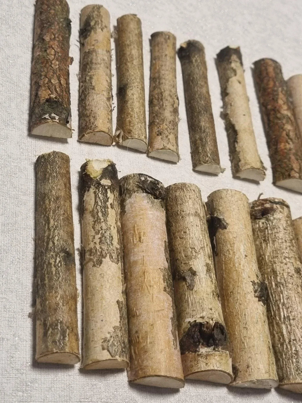 20 Birch Wood Half Logs, 4" White Birch Branches for Crafts, Natural Birch Sticks, Rustic Wedding Decor, DIY Wood Supplies