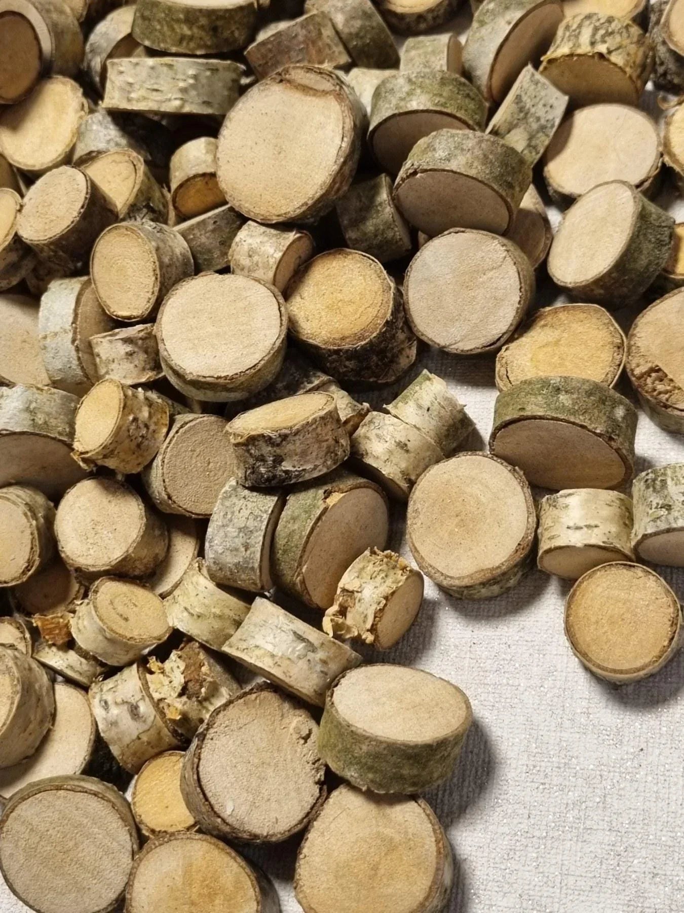 150 Birch Wood Slices with Bark | Rustic Small Wood Discs for Crafts